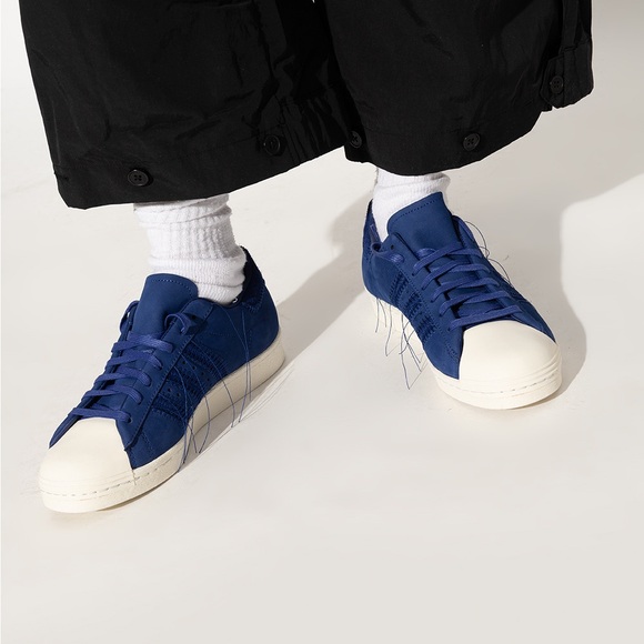 Y-3 Superstar AdidasYohji Yamamoto Blue and White Sneakers